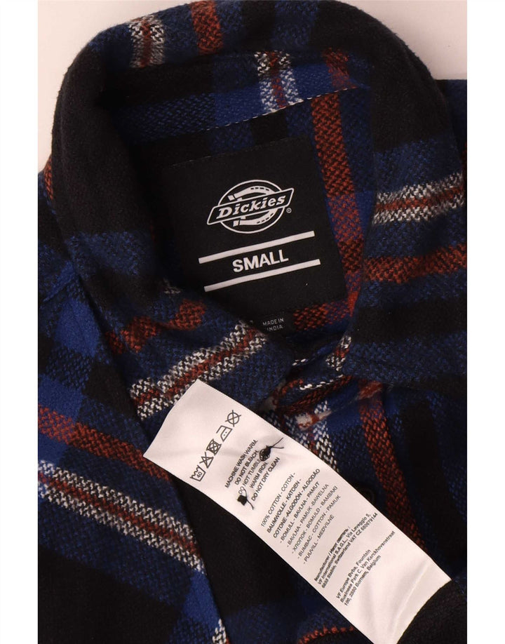 Dickies Herre Flannelskjorte Small Navyblå Ternet Bomuld