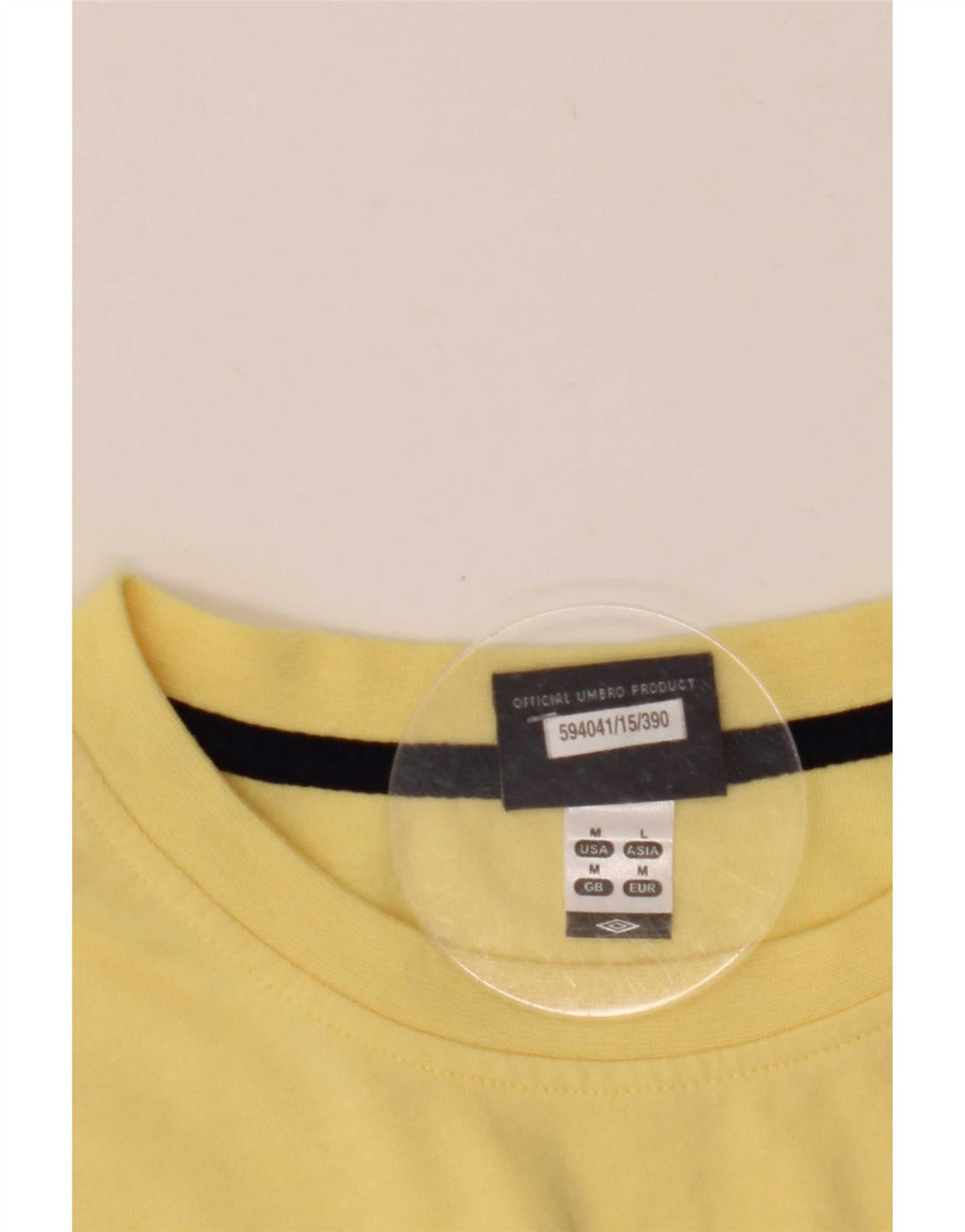 Umbro Herre T-Shirt Top Medium Gul Polyester
