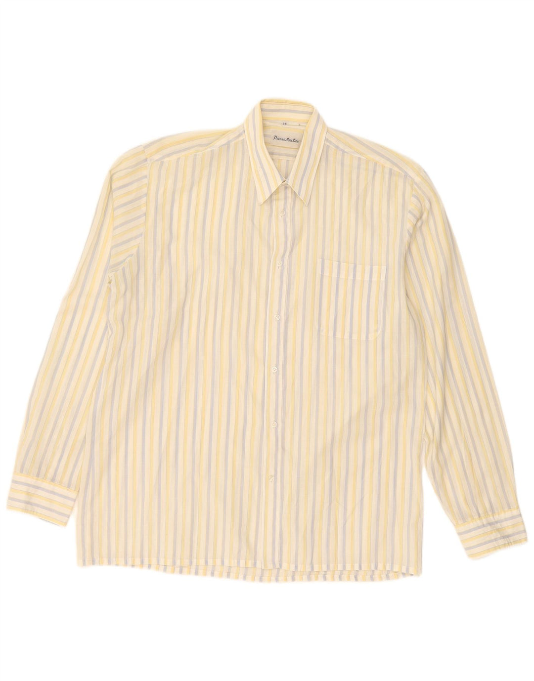 Vintage herreskjorte str. 39 Medium gul stribet