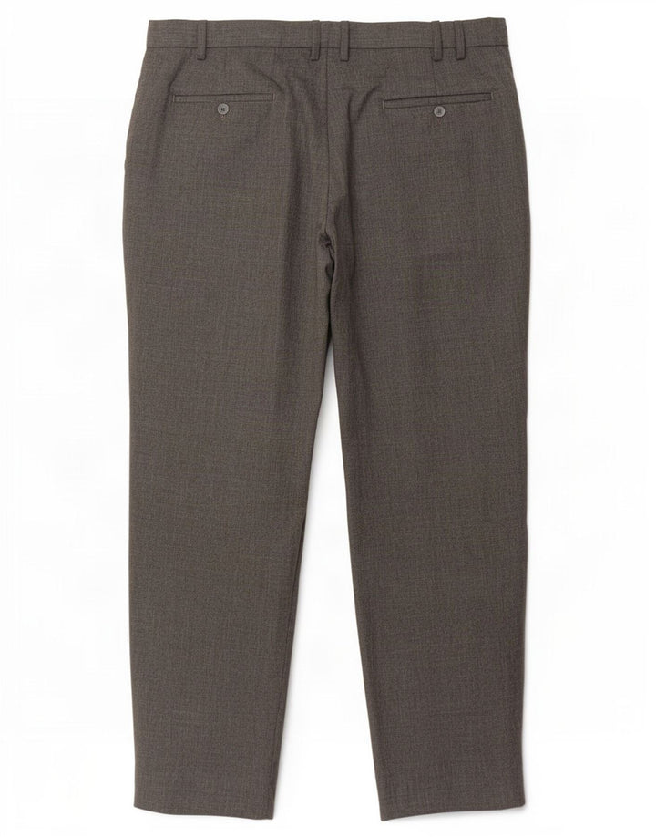 Marks & Spencer Herre Straight Regular Suit Bukser W38 L31 Grå Polyester