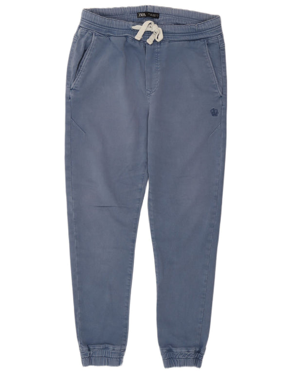 Zara Herre Joggers Chino Bukser Large W32 L28 Blå