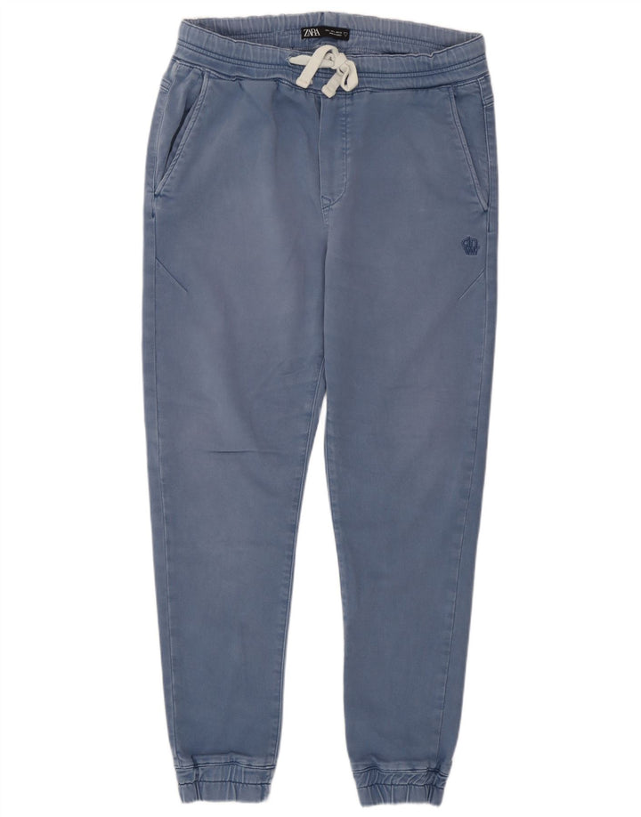 Zara Herre Joggers Chino Bukser Large W32 L28 Blå