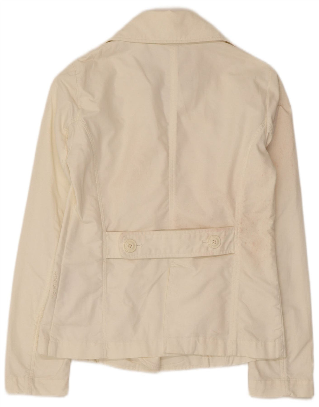 WOOLRICH Short Pea Coat til kvinder UK 6 XS Off White Bomuld