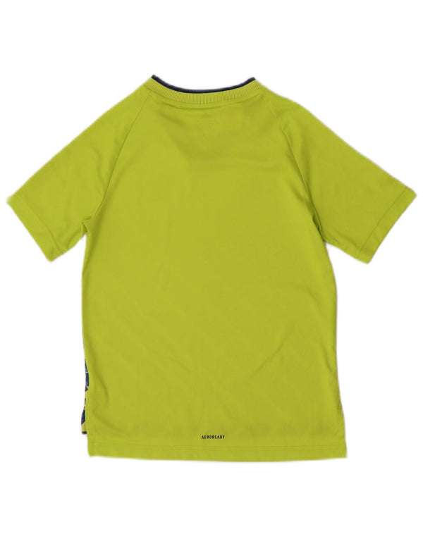 Adidas Boys MESSI Grafisk T-Shirt Top 11-12 År Grøn Polyester
