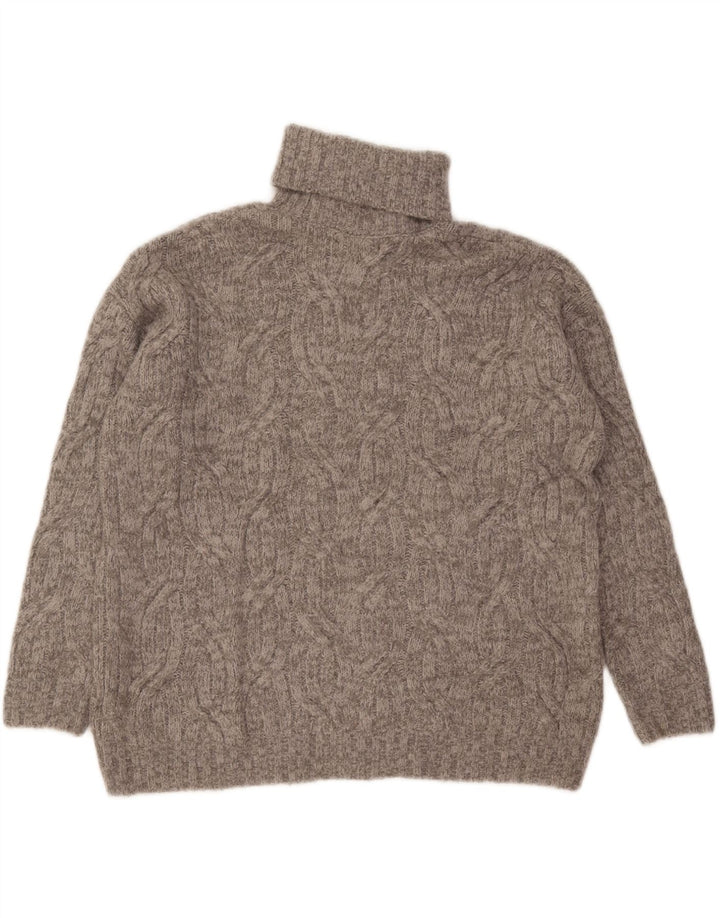 Marks & Spencer Dame Oversized rullehals sweater UK 14 Medium Grey