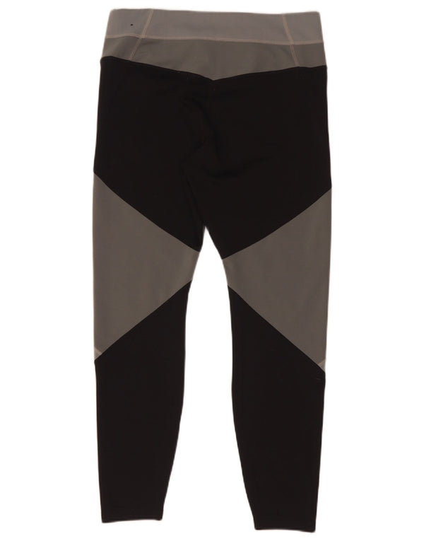 Nike Dame Dri Fit Crop Leggings UK 14 Stor flerfarvet Colourblock