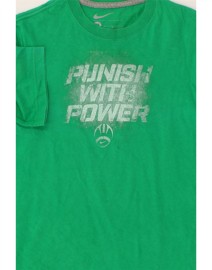 NIKE Boys Graphic T-Shirt Top 10-11 Years Medium Green Cotton Vintage Nike and Second-Hand Nike from Messina Hembry 