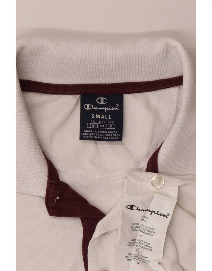 Champion Herre kortærmet poloshirt Lille hvid bomuld