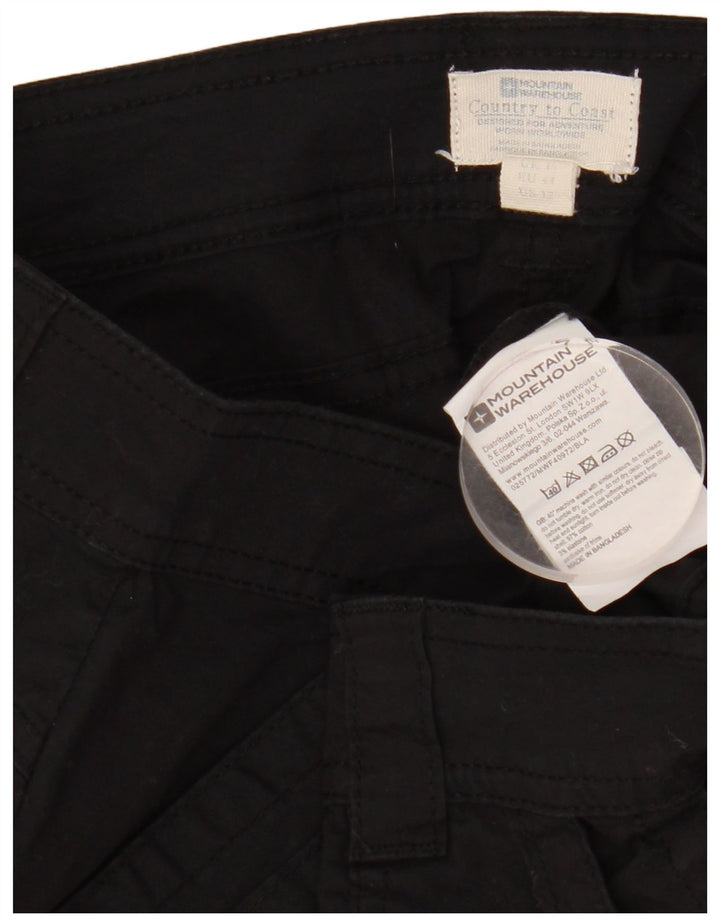 Mountain Warehouse Dame Chino Shorts XL W36 Sort Bomuld