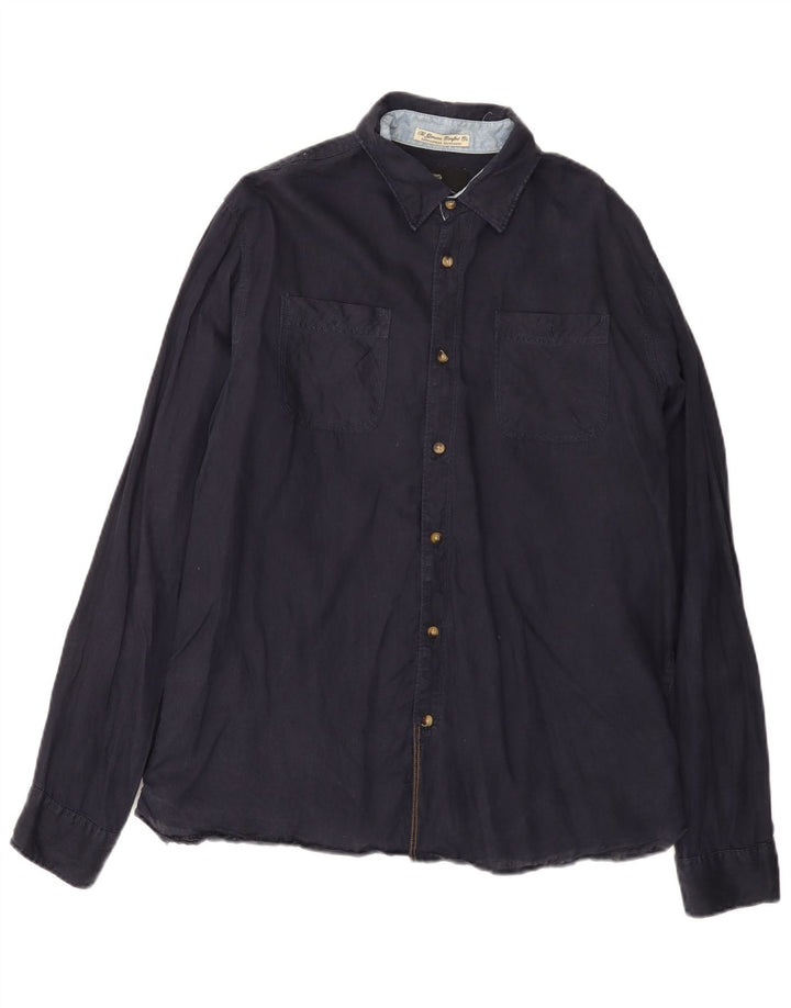 Scotch & Soda Herre Amsterdam Couture skjorte Medium Navy Blue