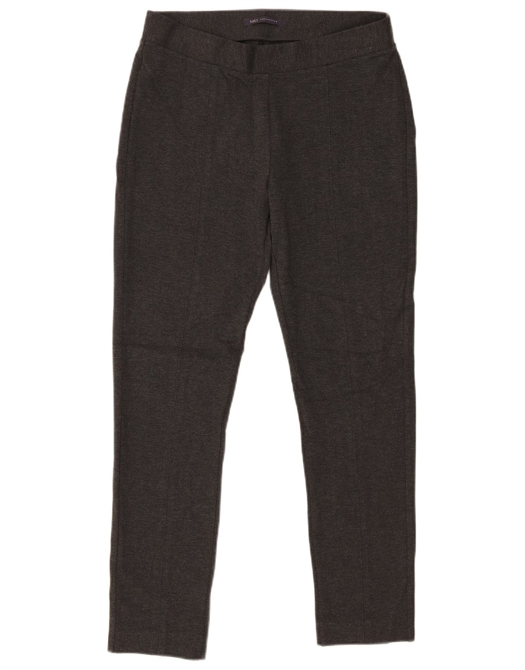 Marks & Spencer Womens Crop Leggings UK 12 Medium Grey Viscose