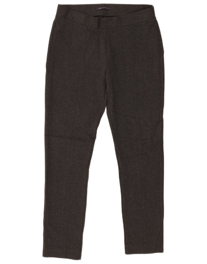 Marks & Spencer Womens Crop Leggings UK 12 Medium Grey Viscose