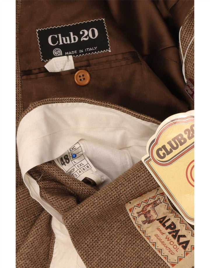 Vintage herredragt med 2 knapper 3 dele IT 48 Medium W30 L31 Brun Alpakkauld