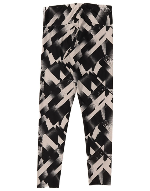 Puma Dame Leggings UK 12 Medium Sort Geometrisk