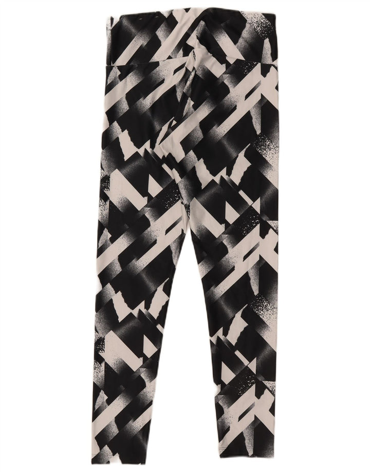 Puma Dame Leggings UK 12 Medium Sort Geometrisk