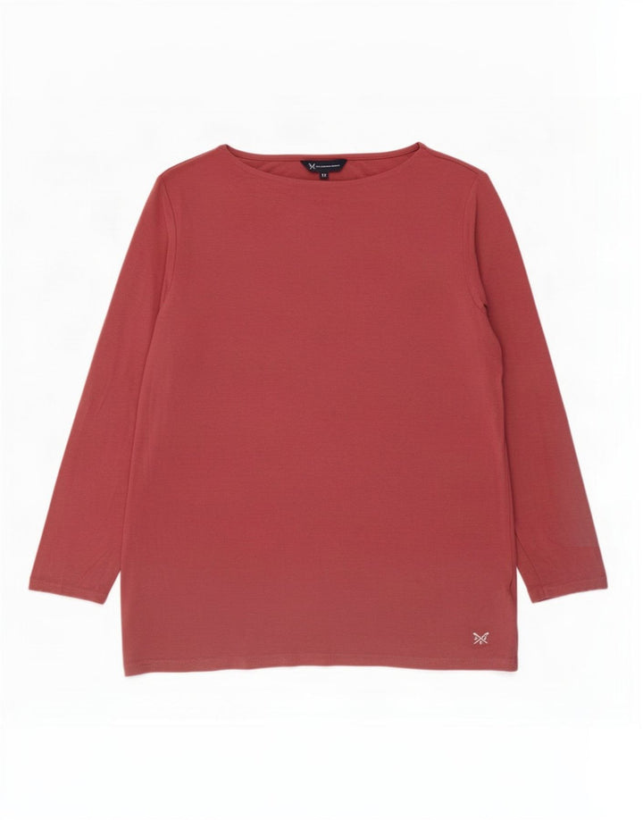 Crew Clothing Dame Top Langærmet UK 12 Medium Pink Modal