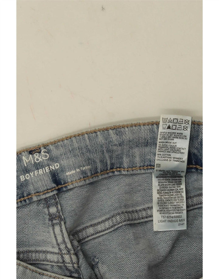 Marks & Spencer Womens Tapered Jeans UK 12 Medium W28 L27 Blue