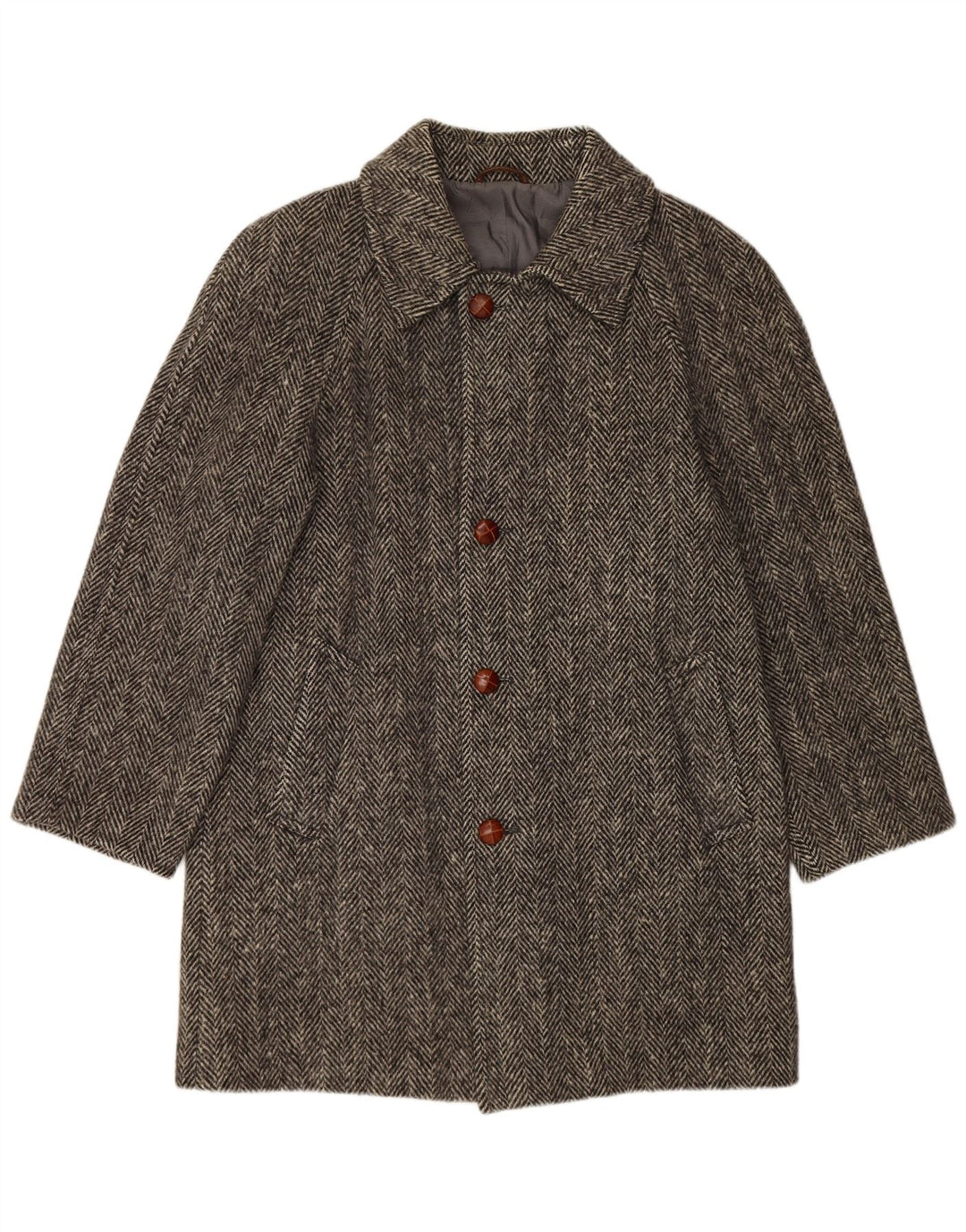 BLUE DEVIL Herre Overfrakke UK 38 Medium Grey Sildebensuld