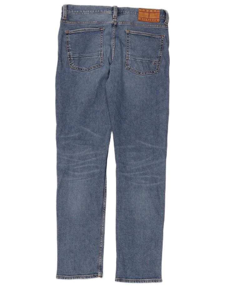 TOMMY HILFIGER Herre Denton Straight Jeans W32 L32 Blå Bomuld