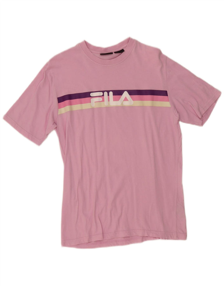 Fila Herre Grafisk T-Shirt Top Lille Pink