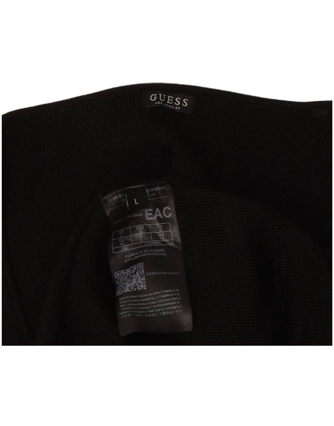 Guess Dametop Langærmet UK 12 Medium Sort Rayon