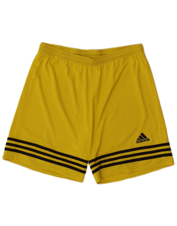 Adidas Herre Climalite Sportshorts store gule polyester
