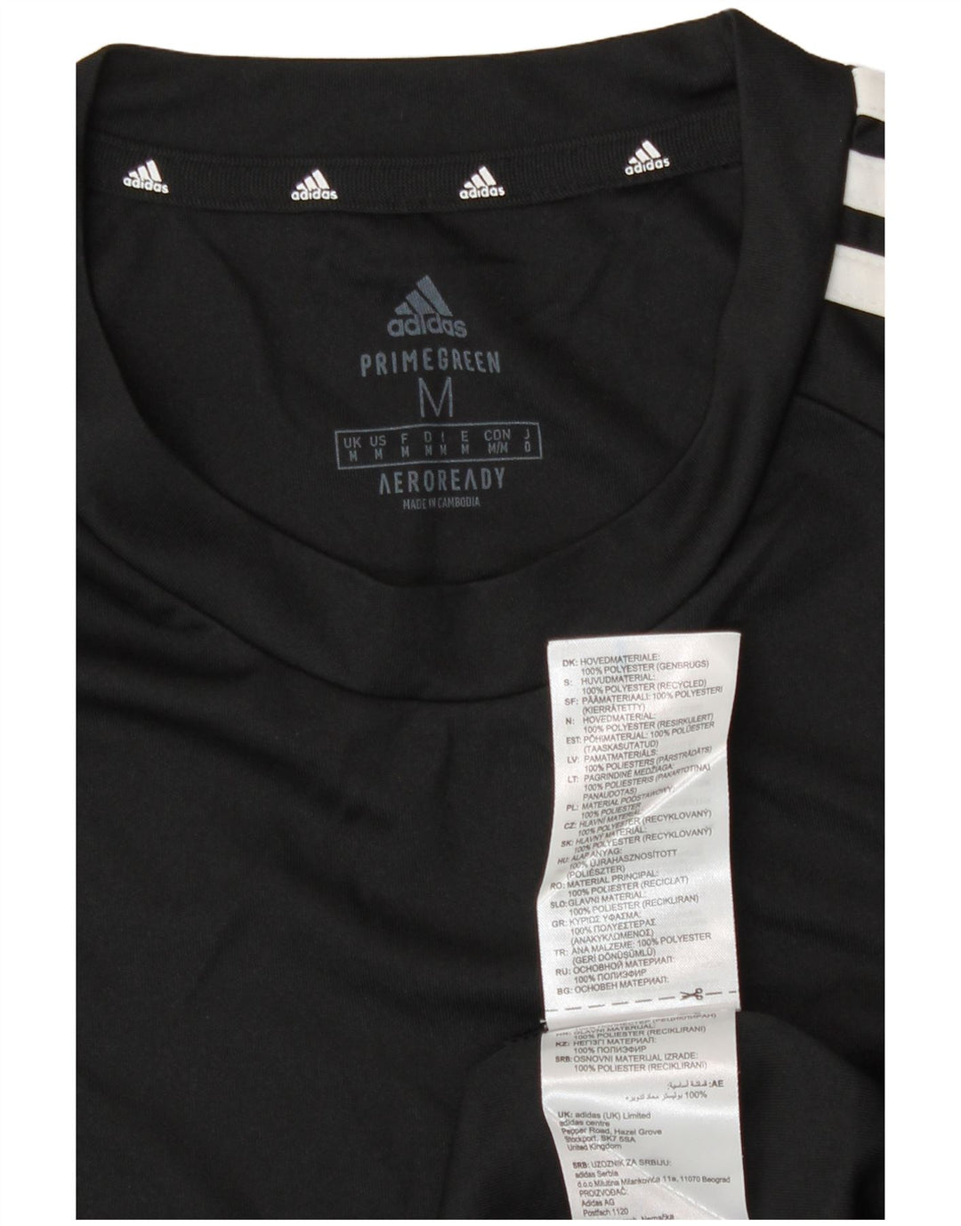 Adidas Herre Aeroready T-Shirt Top Medium Sort Polyester