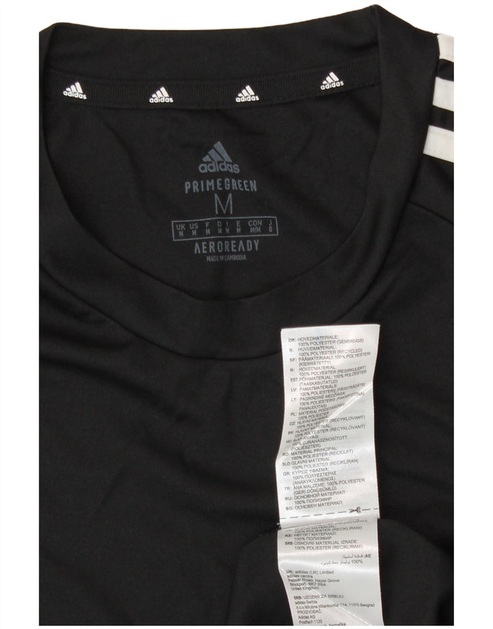 Adidas Herre Aeroready T-Shirt Top Medium Sort Polyester