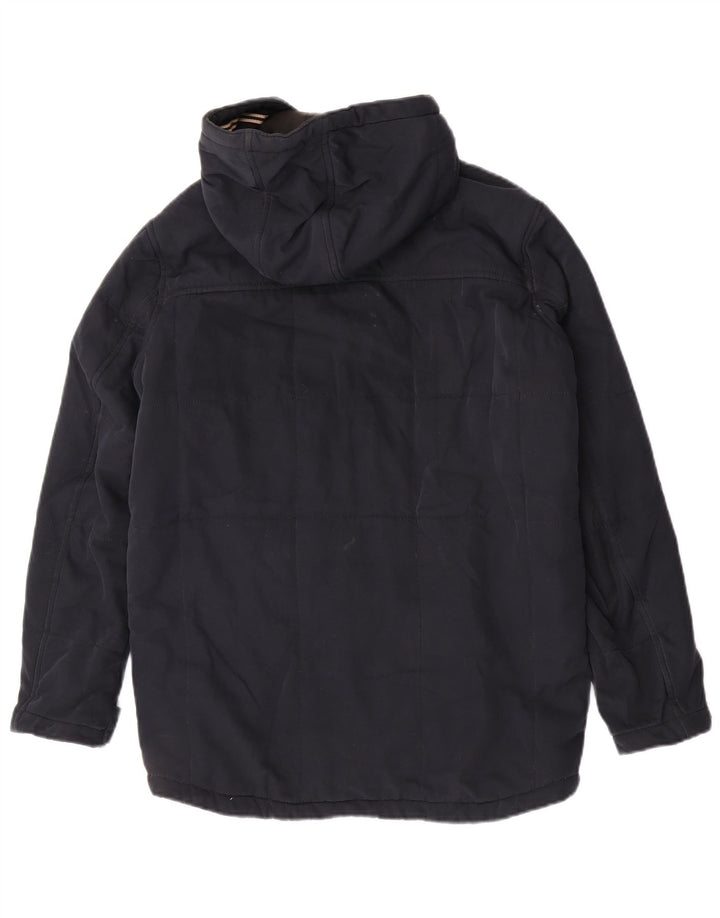Jack & Jones Windbreaker-jakke med hætte til mænd UK 36 Small Navy Blue Polyester