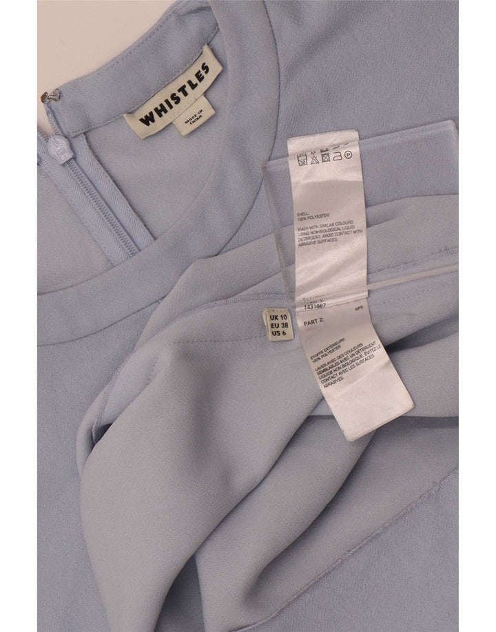 Whistles Dame 3/4 ærmer Oversized Shift Dress UK 10 Small Blue