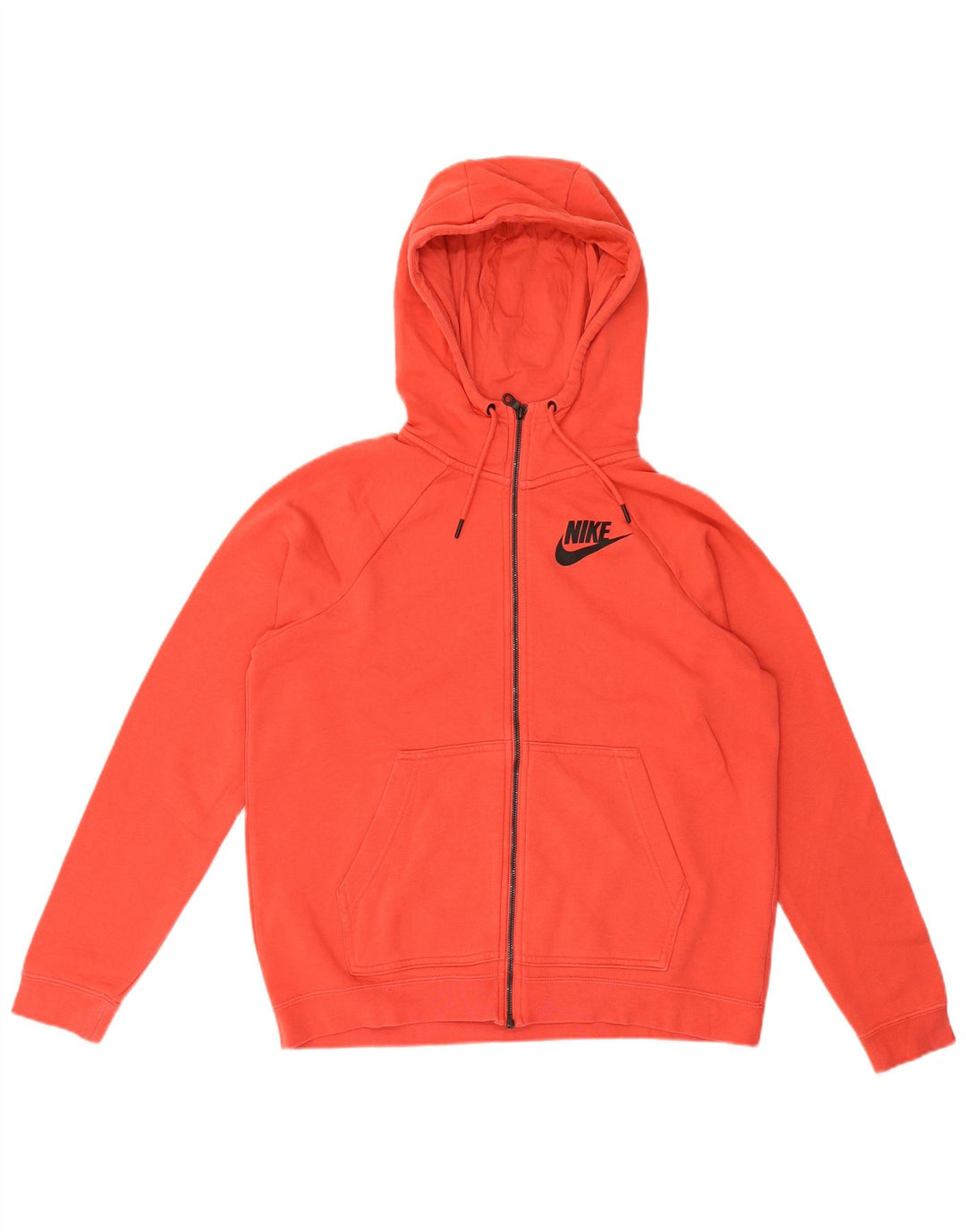 Nike Dame Oversized Hættetrøje Sweater UK 14 Medium Rød Bomuld