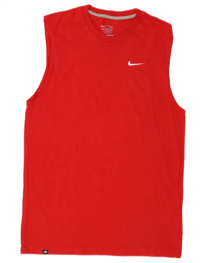 Nike Herre Regular Fit Vest Top Medium Rød Bomuld