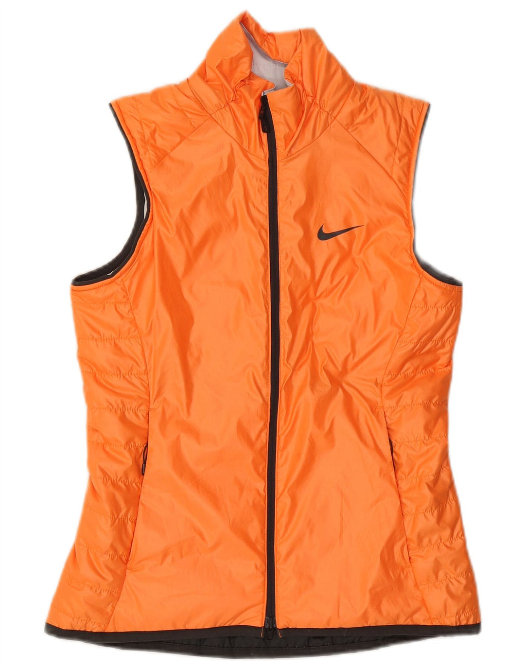 Nike Womens Reversible Gilet UK 10 Small Orange Polyester