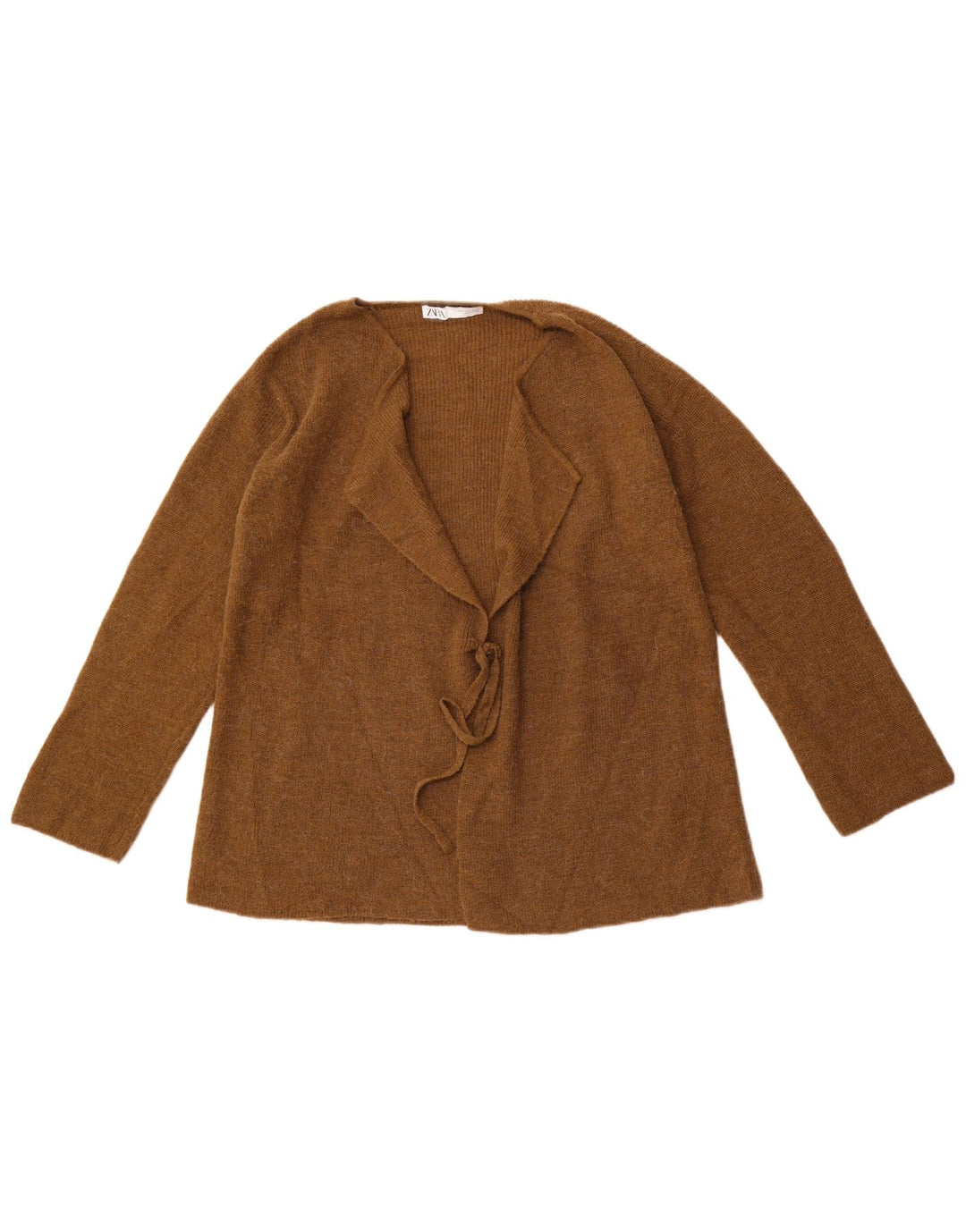 ZARA cardigan sweater til kvinder UK 10 Lille brun polyamid