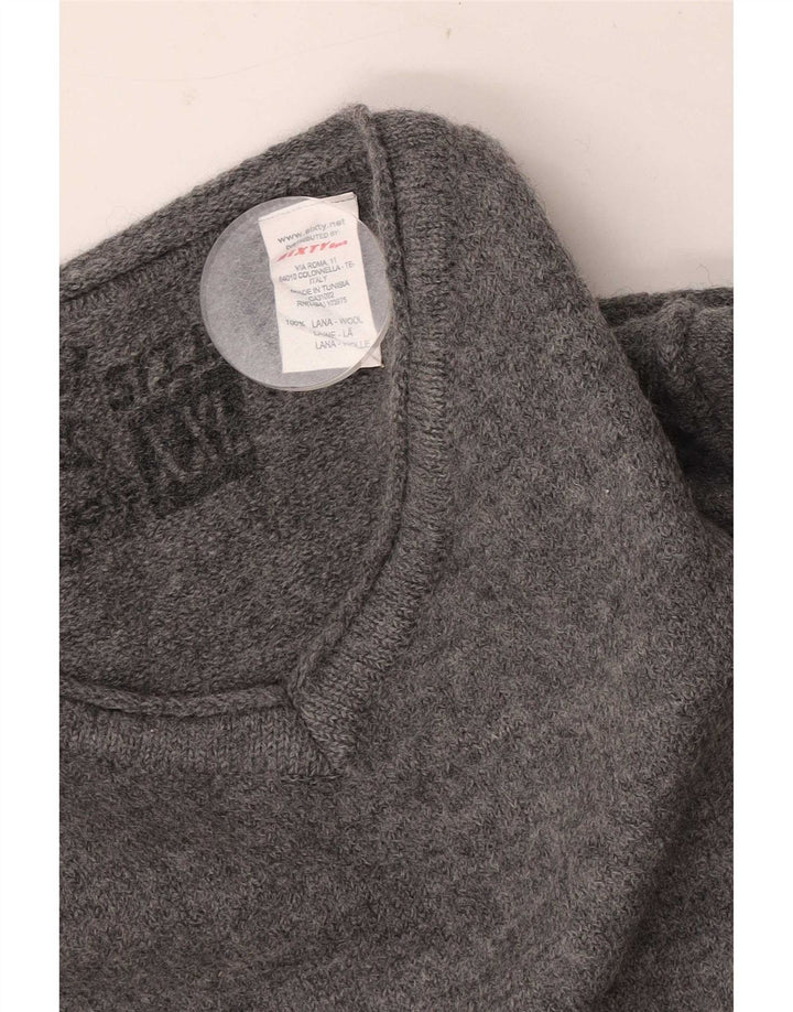 Sixty Herre V-hals sweater 2XL grå uld