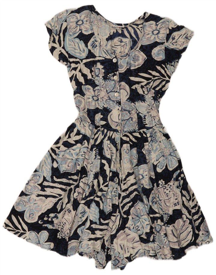 MISS JOY Dame Playsuit EU 38 XS Blue Floral