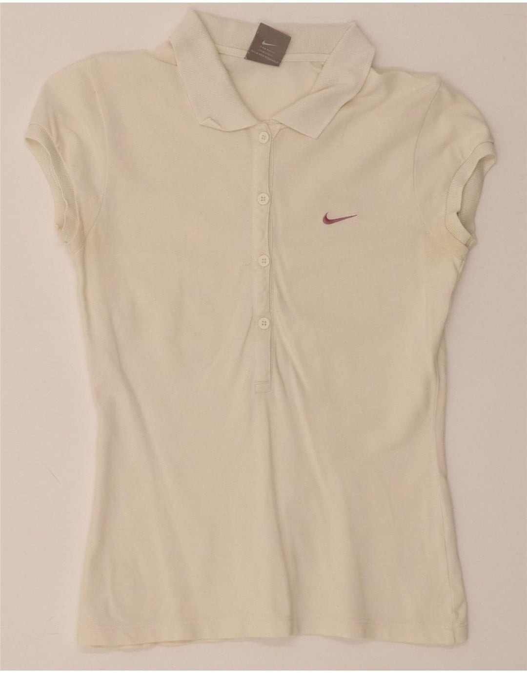 NIKE Womens Polo Shirt UK 8/10 Small White Vintage Nike and Second-Hand Nike from Messina Hembry 