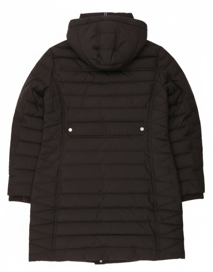 Tommy Hilfiger Dame Hætte Polstret Frakke UK 14 Stor Sort Polyester