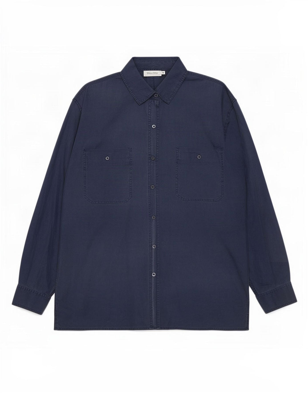 Vintage dameskjorte UK 14 Medium Navy Blue Silke