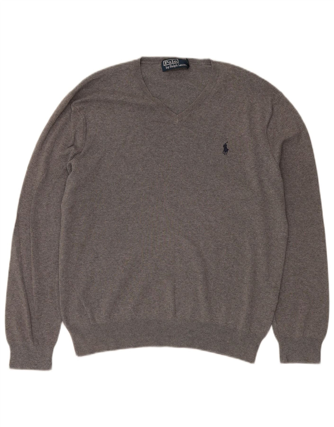 POLO RALPH LAUREN Herre V-hals sweater Medium Grå Bomuld