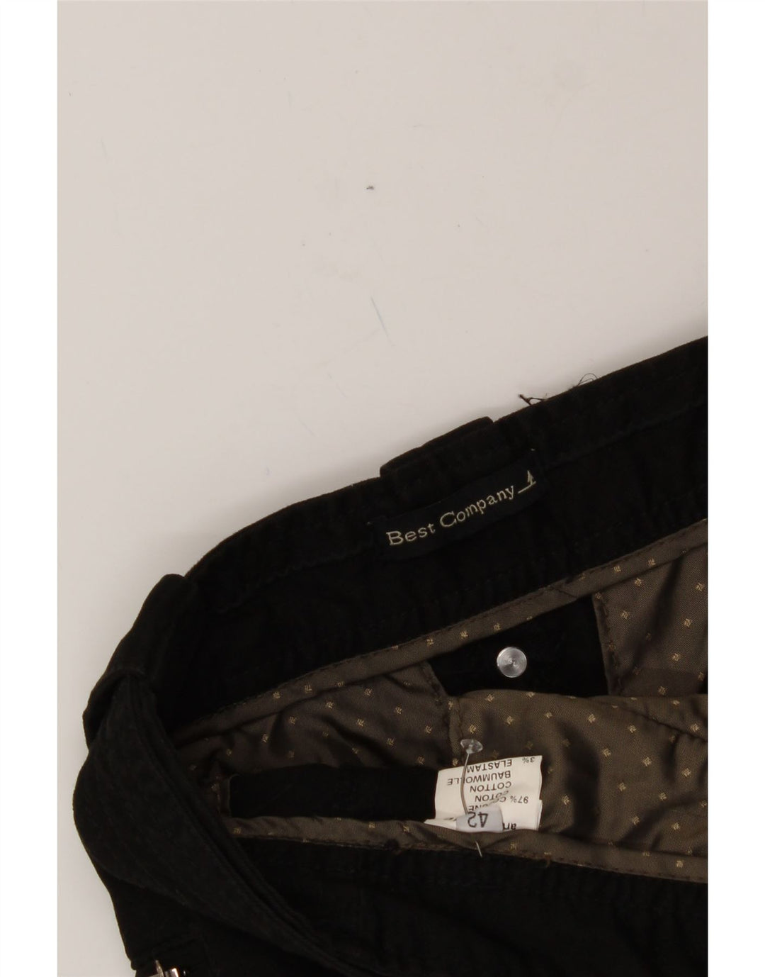 BEST COMPANY Womens A-Line Skirt IT 42 Medium W30  Black Cotton Vintage Best Company and Second-Hand Best Company from Messina Hembry 