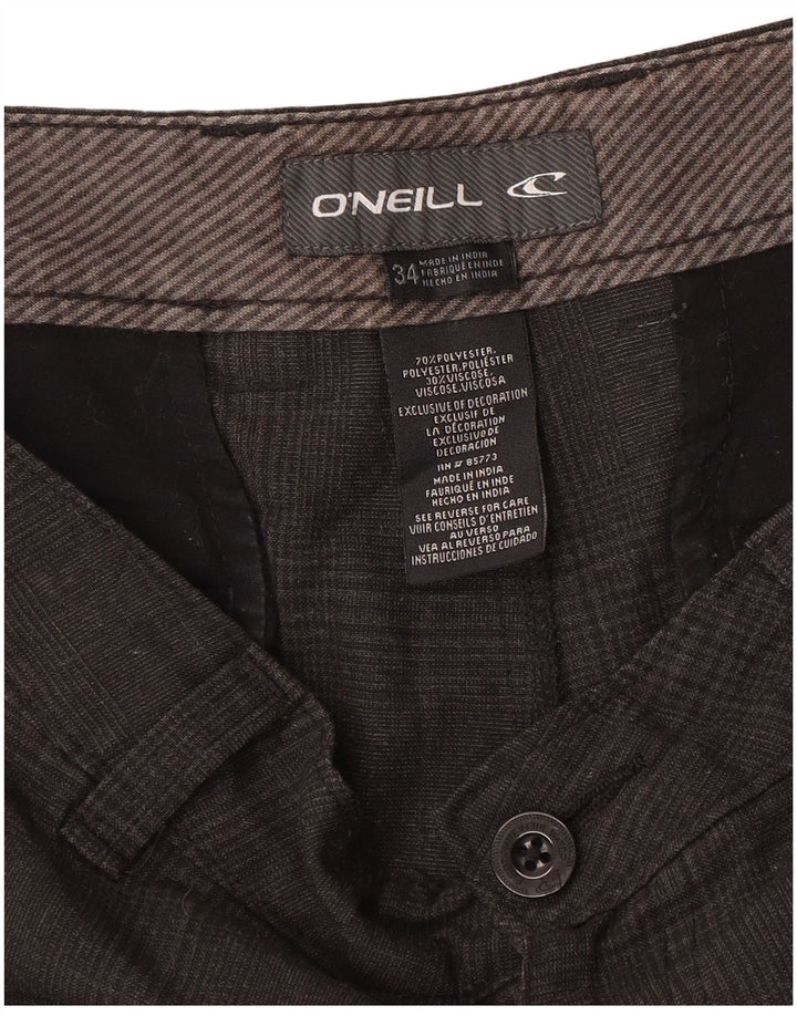 O'NEILL Chino Shorts til mænd W34, store grå ternet polyester