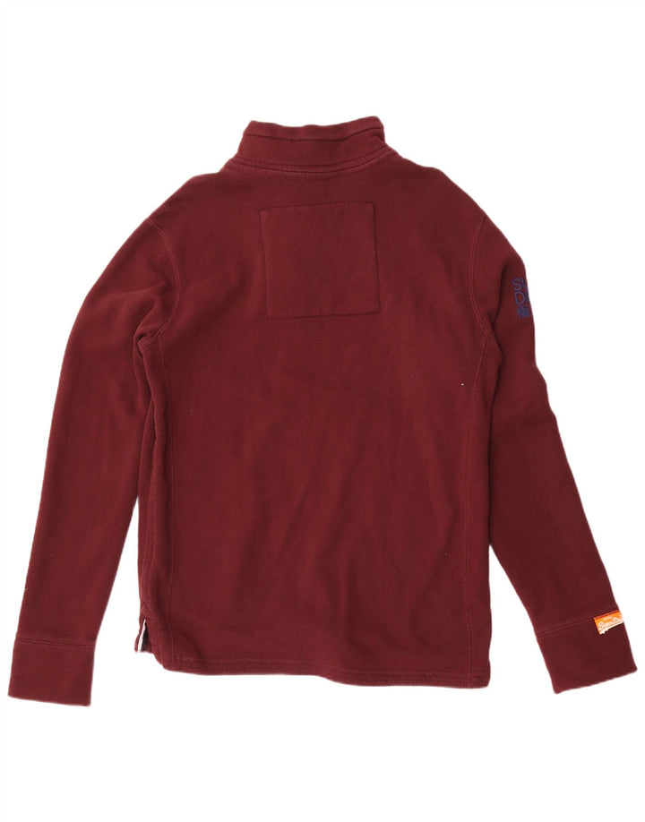 Superdry Sweatshirt med lynlås til mænd, stor rødbrun bomuld