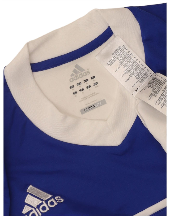 Adidas Herre Climalite T-Shirt Top Medium White Colourblock Polyester