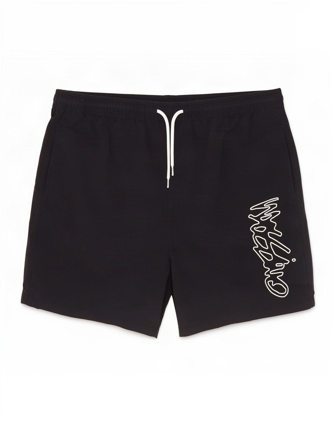 Mossimo Herre grafiske svømmeshorts Stor sort nylon