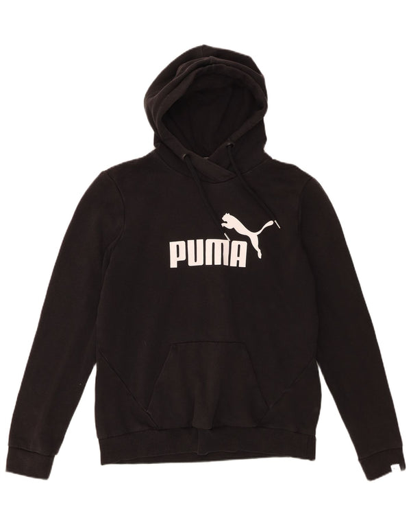 Puma hættetrøje til kvinder UK 14 Stor sort bomuld