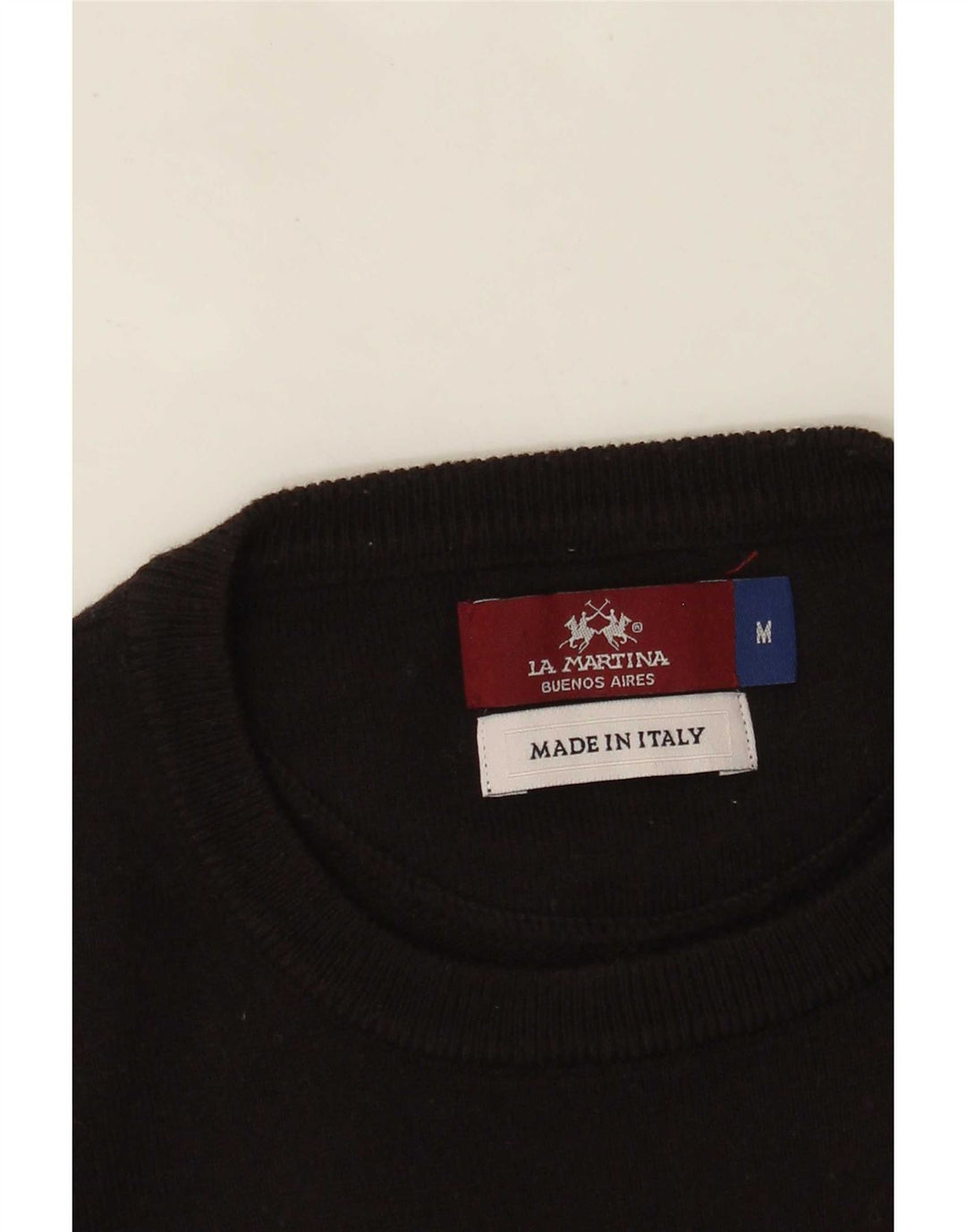 La Martina Herre Buenos Aires Crew Neck Jumper Sweater Medium Navy Blue