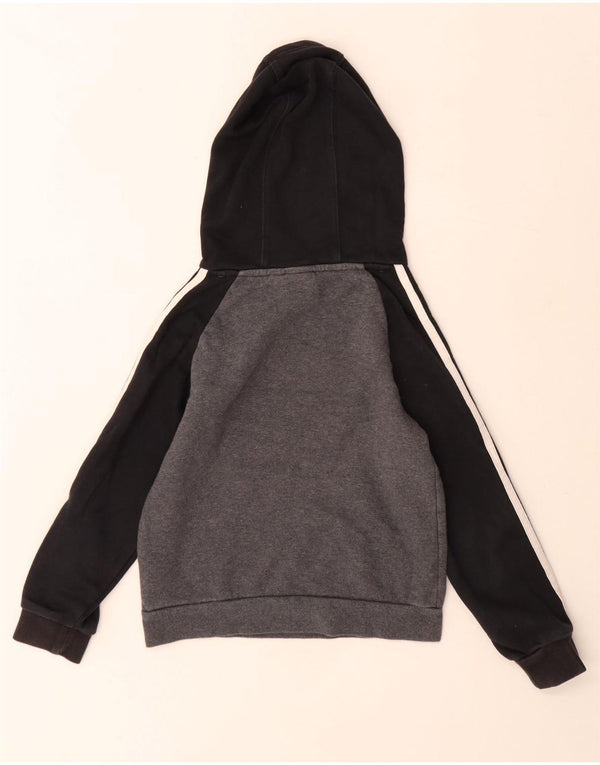 Adidas Grafisk hættetrøje til drenge 7-8 år Grå Colourblock Bomuld