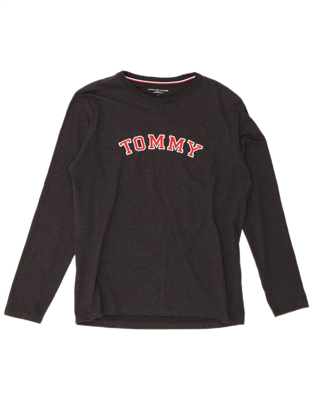 Tommy Hilfiger Herre Grafisk Top Langærmet Stor Sort Bomuld