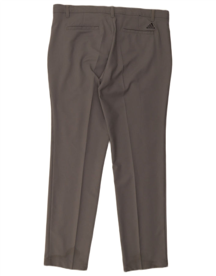 Adidas Herre Slim Chino Bukser W36 L32 Grå Polyester